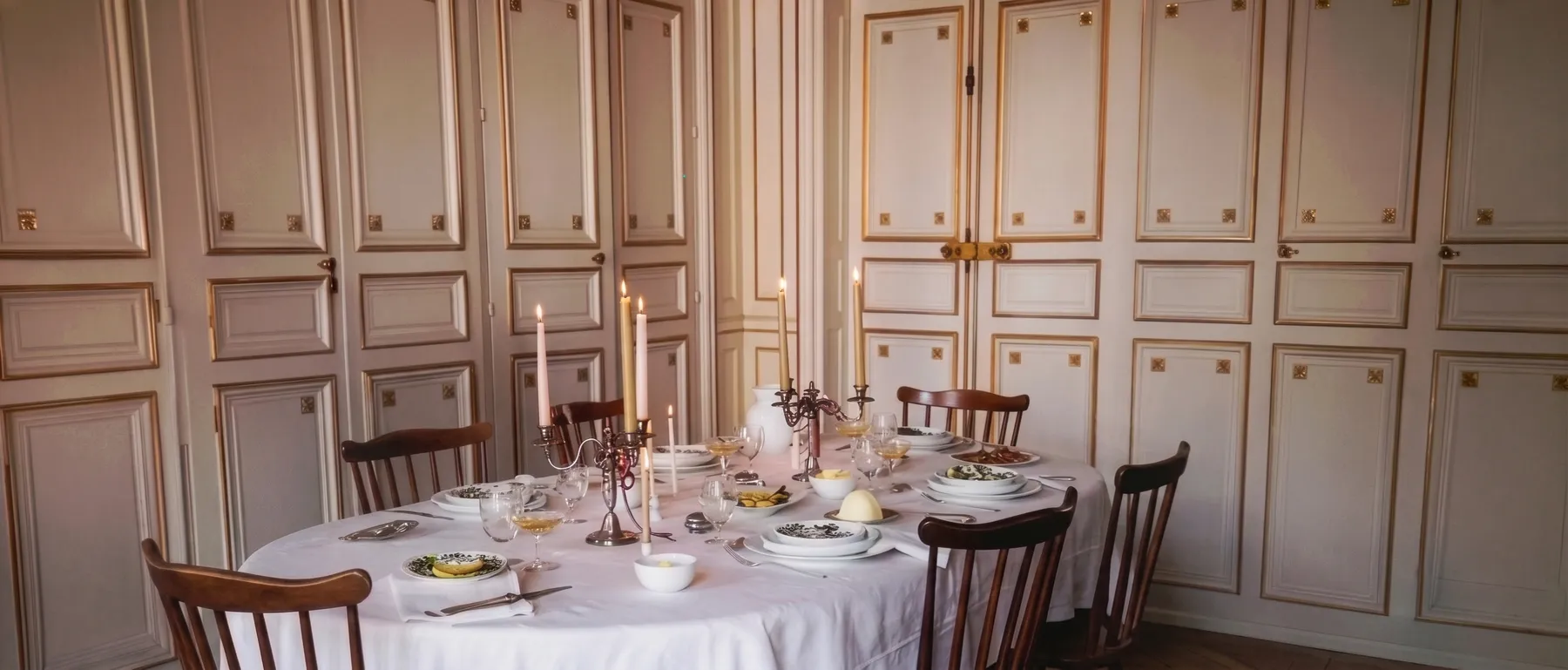 A gilded Parisian salon set for a celebration
