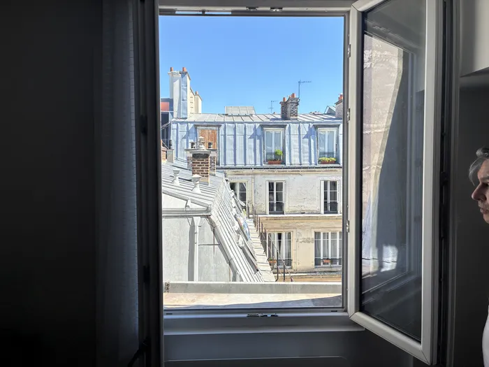 Paris rooftops from the apartment window
