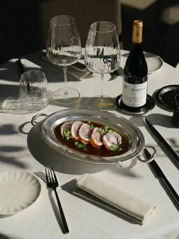 Côtes du Rhône INOPIA paired with herb-stuffed lamb